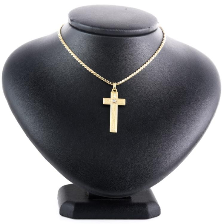 An 18ct gold diamond cross pendant by Mappin & Webb, the… | Drouot.com
